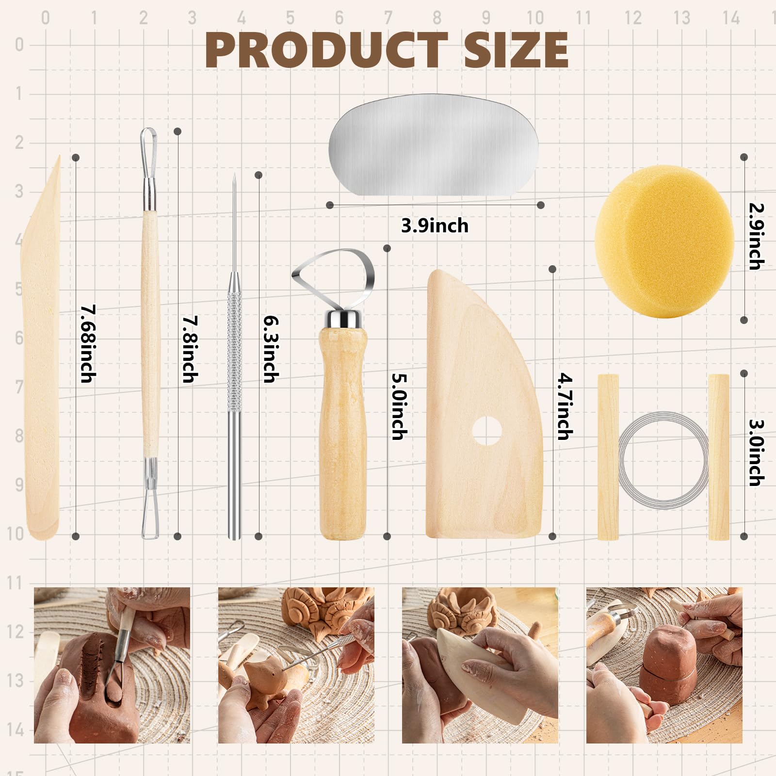 Modelling kit pottery tools - Eclay Studio