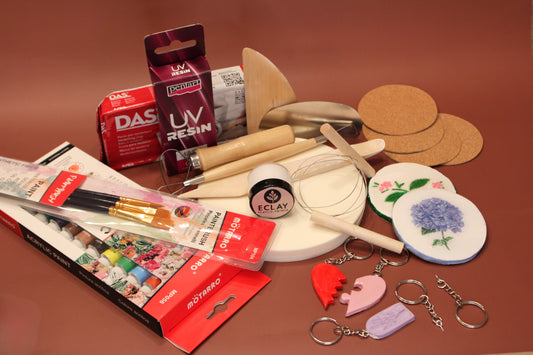 Eclay Coaster & Keychain Clay Kit — Premium Air-Dry Craft Set - Eclay Studio